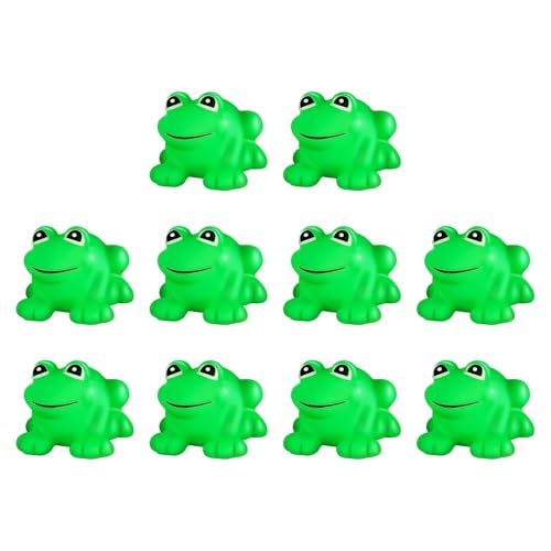Froschfigur - Grüne Froschfiguren, Quietschen und schwimmendes Froschschwimmspielzeug, 10 Stück Gummi Badespielzeug für Froschfigur - Grüne Froschfiguren, Quietschen und schwimmendes Froschschwimmspielzeug, 10 Stück Gummi Badespielzeug für von Generic