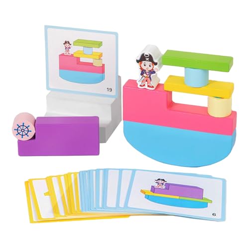 Frühe Bausteine Bauspielzeug - hölzerne Sensorik Zuordnungsspiel | Bildungsholzspielzeug | 24 -fache Challenge -Karten | Interaktiver Bauwürfel Für Reisen Kita Kindergarten - 16,5x6.8x11.8cm Frühe Bausteine Bauspielzeug - hölzerne Sensorik Zuordnungsspiel | Bildungsholzspielzeug | 24 -fache Challenge -Karten | Interaktiver Bauwürfel Für Reisen Kita Kindergarten - 16,5x6.8x11.8cm von Generic