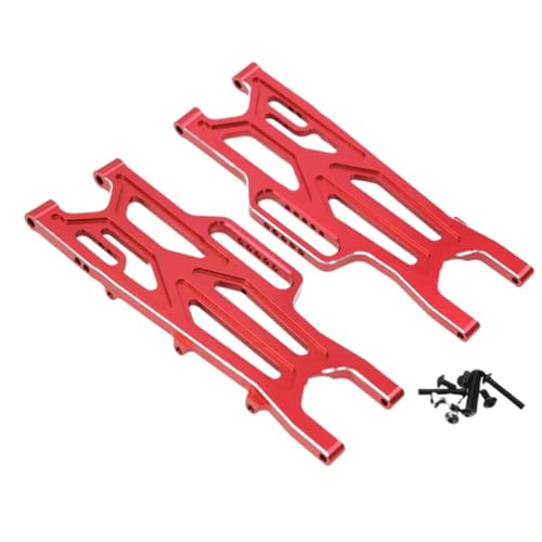 Für Arrma Für Kraton Für Outcast 4X4 4S V2 Für Blx 1/10 RC Auto Upgrade Teile Metall Hinten Suspension Arme Für Schaukel Arm ARA330710 RC Zubehör(Red) von Generic