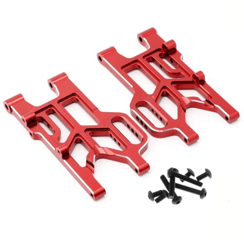 Für Arrma Für Mojave 4S 4X4 Für BLX 1/8 RC Auto Upgrade Teile Metall Hinten Suspension Arm Für Schaukel Arm Fernbedienung Auto Upgrade Teile RC Zubehör(Red) von Generic