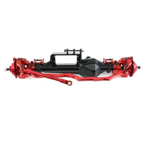 Für Axial Für RBX10 Für Ryft 1/10 Metall Komplette Vordere Hinterachse RC Crawler Auto Upgrade Teile Zubehör RC Zubehör(Red,Front) von Generic