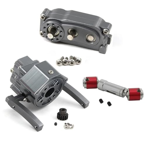 Für Axial Für SCX10 1/10 RC Crawler Auto Upgrade Teile Vorne Motor Übertragung Präfixal Getriebe Verteilergetriebe RC Zubehör(Gray) von Generic