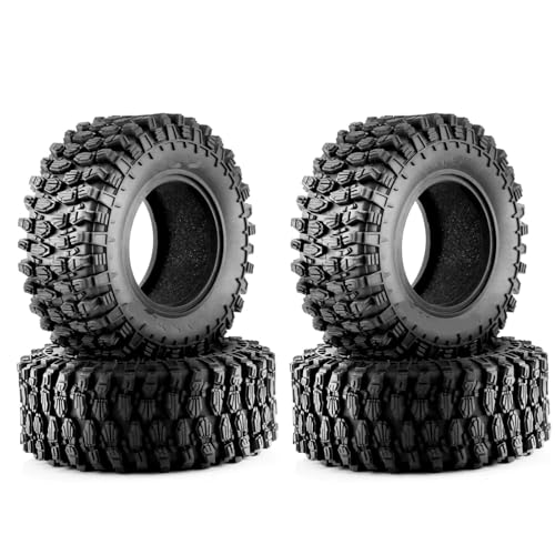 Für Axial Für SCX10 Für Wraith Für RR10 1/8 1/10 RC Crawler Auto 4 Stücke 135x55mm 2,6 Zoll Gummi Reifen Rad Reifen RC Zubehör von Generic