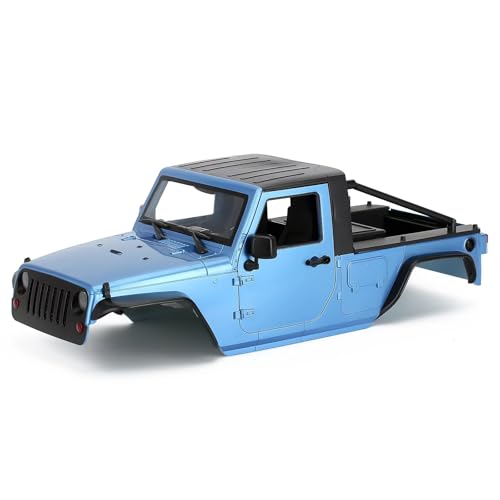 Für Axial Für SCX10 II 90046 Für Wrangler 1/10 RC Crawler Auto 12,3 In 313mm Radstand Für Pickup Körper Shell Unmontiert Kit RC Zubehör(Blue) von Generic