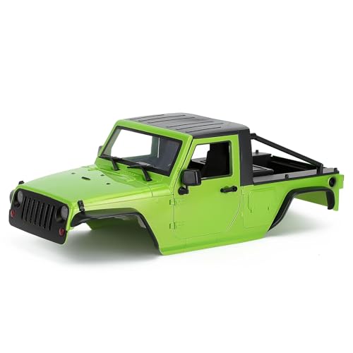 Für Axial Für SCX10 II 90046 Für Wrangler 1/10 RC Crawler Auto 12,3 In 313mm Radstand Für Pickup Körper Shell Unmontiert Kit RC Zubehör(Green 1) von Generic