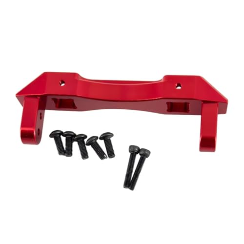 Für Axial Für Scx10 1/10 Upgrades Teile Metallic Aluminium Legierung Vorne Stoßstange Hinten Montage Halterung Achse Körper Rc Auto Zubehör RC Zubehör(Red) von Generic