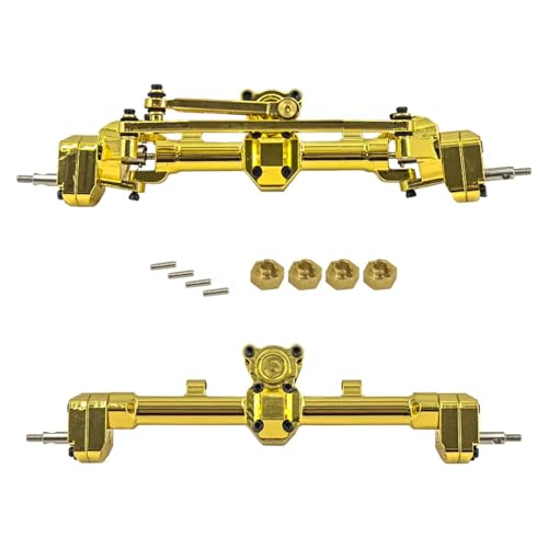 Für Axial Für Scx24 1/10 Upgrade Teile Skala Spielzeug Fernbedienung Rc Crawler Auto Zubehör Portal Achsen Set Kit Vorne Und Hinten Metall RC Zubehör(Front Rear Set) von Generic