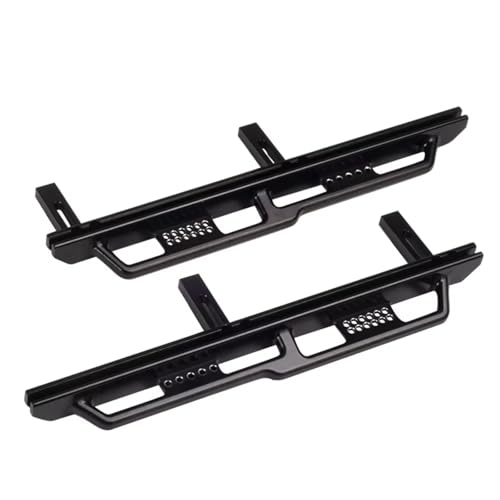 Für Axial Für Wrangler Für JLU 4WD SCX6 1/6 RC Auto Crawler Upgrade Teile CNC Aluminium Seite Schritt Bord Für Rock Sliders Schienen Pedal RC Zubehör(Black) von Generic