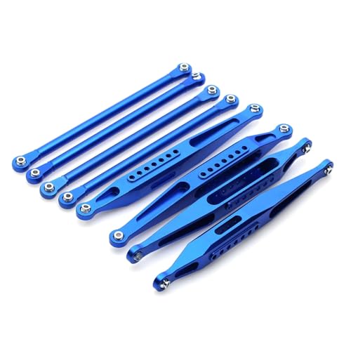 Für Losi Für LMT 4WD 1/8 Feste Achse Für Monster Truck Metall Oberen Unteren Für Chassis Link Set RC Auto Upgrade Teile Zubehör RC Zubehör(Blue,8pcs) von Generic