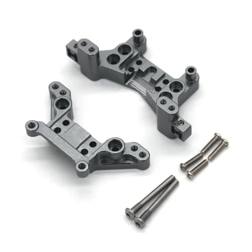 Für MJX Für Hyper Go 1/14 16207 16208 16209 16210 H16 H16BM Fernbedienung Auto Vorne Und Hinten Metall Stoßdämpfer Rahmen Ersatzteile RC Zubehör(Gray) von Generic