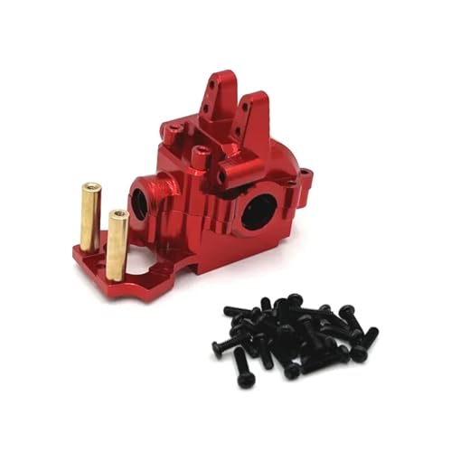 Für MJX Für Hyper Go 14209 14210 14301 14302 14303 1/14 RC Auto Metall Front Getriebe Gehäuse Getriebe Differential Fall Upgrade Teile RC Zubehör(Red) von Generic