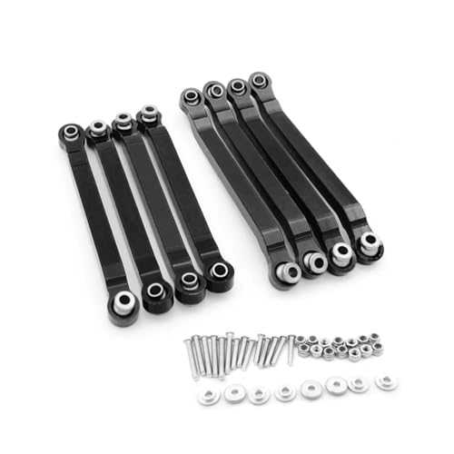 Für MN Für D90 D96 MN98 MN99S MN45 Metall Für Chassis Link Stange Zugstange Spurstange Verknüpfung RC Auto Upgrades Teile Zubehör RC Zubehör(Black) von Generic