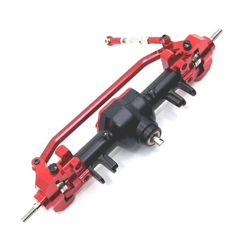 Für MN128 MN86 MN86S MN86K MN86KS 1/12 Metall Vorne Hinten Differential Achse Komplettset RC Crawler Auto Upgrade Teile RC Zubehör(Red 1,Front) von Generic