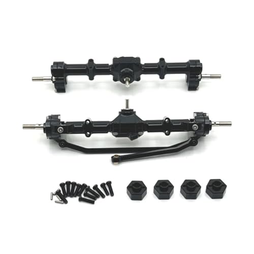 Für MN168 1/12 Metall Vorne Und Hinten Portal Achse 12mm Hub Hex Adapter RC Auto Upgrade Teile Zubehör RC Zubehör(Black) von Generic