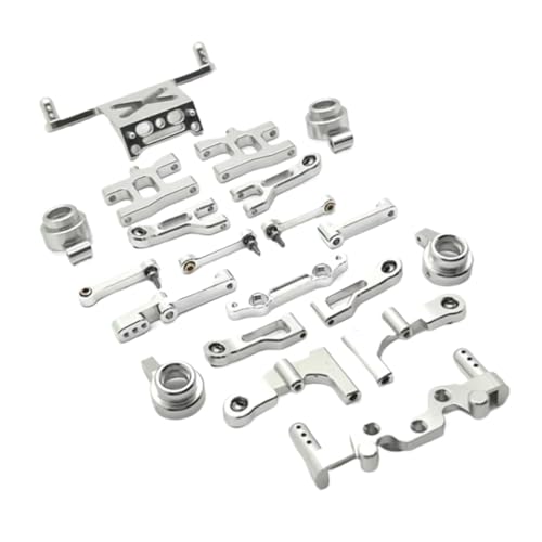 Für MN38 Metall Vorne Und Hinten Für Schaukel Arm Lenkung Tasse Schock Turm Körper Beiträge Halterungen Lenkung Montage 1/16 RC Auto Upgrade Teile RC Zubehör(Silver) von Generic