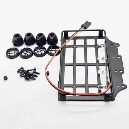 Für MN82 Für LC79 1/12 Metall Gepäck Träger Dach Rack Mit Licht RC Auto Reparatur Upgrade Teile Zubehör RC Zubehör(Size 2) von Generic