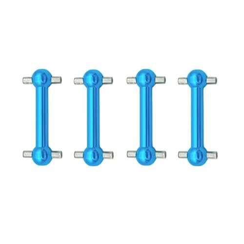 Für Tamiya Für TT01 Für TT02 TT01D TT01E TA04 1/10 Für Universal Antriebswelle Antriebswelle CVD Dogbone RC Auto Upgrades Teile 4Pcs Metall RC Zubehör(Blue) von Generic