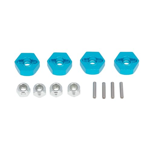 Für Tamiya Für TT01 Für TT02 XV01 TB-04 WT-01N 1/10 RC Auto Upgrade Teile Zubehör 4Pcs Metall 12MM Rad Hex Hub Adapter RC Zubehör von Generic