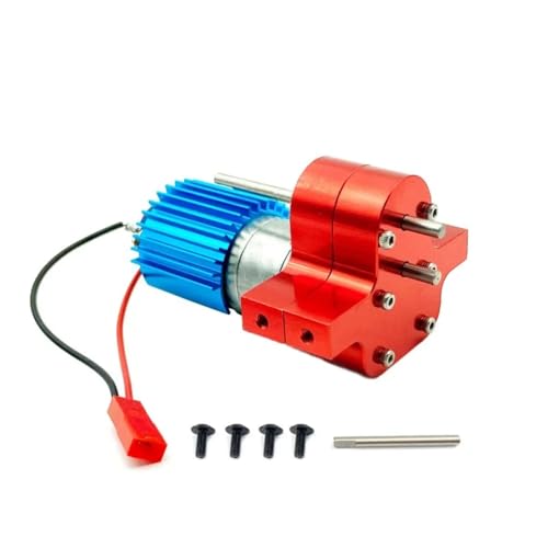 Für WPL C14 C24 B24 B36 Für MN D90 D99 Für MN99S RC Auto Metall 370 Motor Getriebe Getriebe Box Upgrades Teile Zubehör RC Zubehör(Red) von Generic