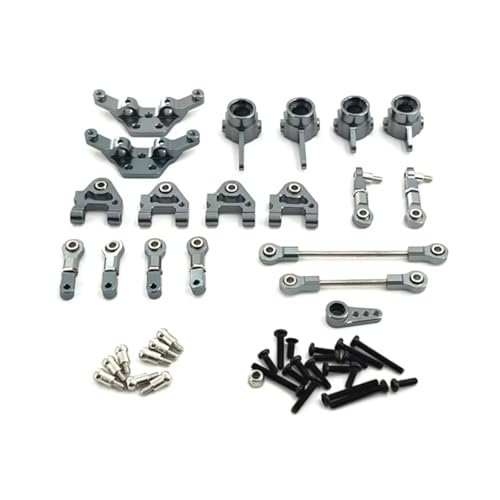 Für Wltoys 284161 284010 284131 K989 K979 K969 P929 P939 1/28 Metall Upgrade Teile Kit Lenkung Tasse RC Auto Upgrade Zubehör Set RC Zubehör(Gray) von Generic