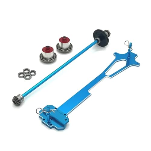 Für Wltoys Für 124016 124017 124018 124019 Für RIaarIo 1/12 RC Auto Upgrade Teile Metall Zweite Boden Bord Differential Zentrale Antriebswelle RC Zubehör(Blue) von Generic