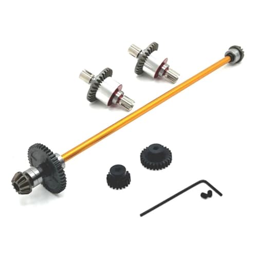 Für Wltoys Für 124016 124017 124019 124007 124008 1/12 Upgrade Teile Metall Differential Und Zentrale Antriebswelle Montage RC Zubehör(Yellow) von Generic