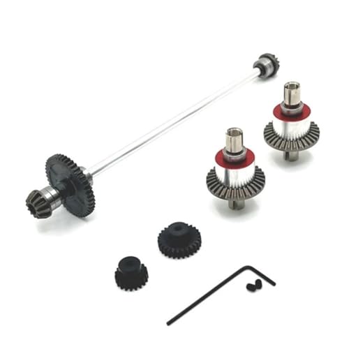 Für Wltoys Für 144001 144002 144010 Für RIaarIo Für XDKJ-001 006 1/14 RC Auto Upgrade Teile Metall Differential Und Zentrale Antriebswelle Montage RC Zubehör(Silver) von Generic