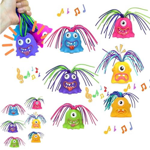 Fun Hair Pulling Monster Toy, 3/6PCS Hair Pulling Screaming Monster Fidget Toys, Stress Relief and Anti Anxiety Toy, Different Screams Made by Hair Pulling for Kids Teens Adults Autism (6PCS) von Generic