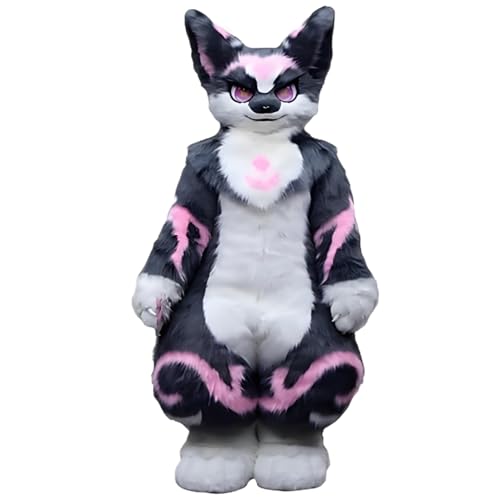 Fursuit Fullsuit handgefertigt, Maskottchen Kostüme Kostümzubehör, Vollständigkeitskostüme pelziger Anzug für Adult Halloween Cosplay Party von Generic