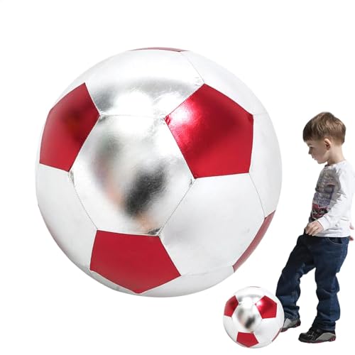 Fußball für Kinder, aufblasbarer Fußball | Bunter Simulations-Fußball aus Stoff - Auslaufsichere weiche Fußbälle, interaktiver aufblasbarer Fußball für den Innen- und Außenbereich von Generic