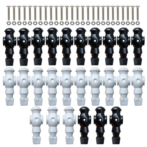 Fußballersatz für Herren, Rod Man Statue, 26 x Fußballspieler, Tischfußball-Komponenten, Spielzubehör für 5/8 Zoll Fußball Pole Fußballersatz für Herren, Rod Man Statue, 26 x Fußballspieler, Tischfußball-Komponenten, Spielzubehör für 5/8 Zoll Fußball Pole von Generic