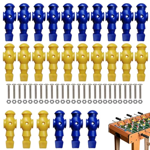 Fußballspieler Set für Herren, Fußballmann-Statue in 2 Farben, 26 x kleine Puppe, Spielfigur aus Tischfußballkomponenten für Fußballmaschinen Fußballspieler Set für Herren, Fußballmann-Statue in 2 Farben, 26 x kleine Puppe, Spielfigur aus Tischfußballkomponenten für Fußballmaschinen von Generic