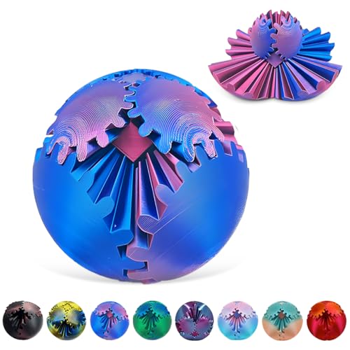 Gear Ball Fidget | GearSphere - The Steampunk Whirling Wonder Fidget Gear Ball, Stress Ball, Desk Toy, Fun Gear Ball Fidget Stress Relief Sensory Toy, Stress Relief Gifts for Adults (Color D) von Generic