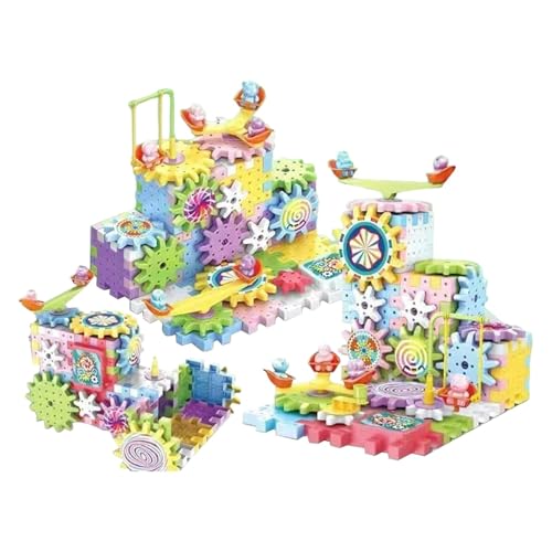 Gears für Gears, Spielzeug für | Lernspielzeug-Set aus Zahnrädern – kreatives rotierendes Konstruktionsspielzeug für Kinder ab 3 Jahren, Ti Baustein-Spielzeug-Set von Generic