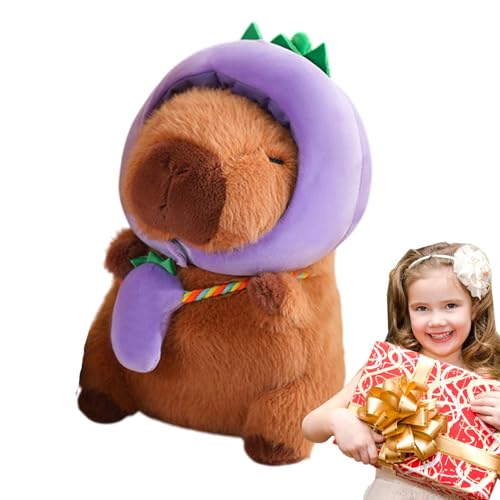 Gefüllte Kapitbarpuppe - Weiche Plüschtiere Für Plüschpuppen | 28 Cm Capibara Plüsch Mit Und Tasche, Niedliche Dekoration Für Zu Hause Für Wohnzimmer, Schlafzimmer, Studio von Generic