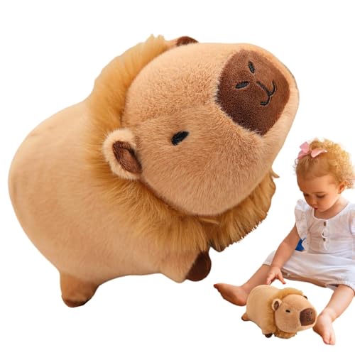 Gefüllter Carpincho, niedliches Plüschtier – Capibara-Plüschtier aus weichem Plüsch, 25,4 cm (10 Zoll), gefüllte Puppen, realistische Dekoration für Zuhause von Generic