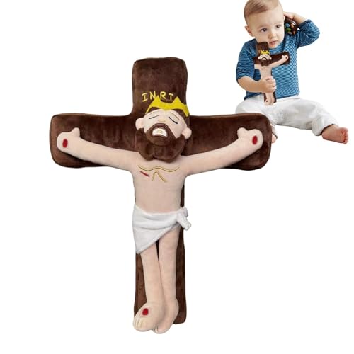 Gefüllter Jesus für Kinder, Gefüllte Jesus-Plüschpuppe, Plüsch-Cartoon-Jesus-Spielzeugpuppe, Gute Elastizität als Dekokissen für Couch, Wohnzimmer, Kinderzimmer und Schlafzimmer von Generic