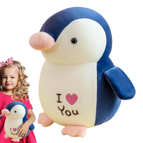 Gefüllter Pinguin-Plüsch, süßer Pinguin-Plüsch | ICH Liebe Dich Kuscheliges Pinguin-Plüschtier,Kuschelige, entzückende Tierplüschtiere für den Lehrer-Schüler-Preis von Generic