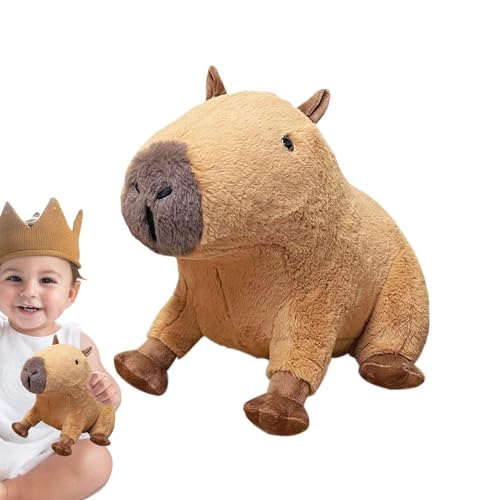 Gefülltes Capybara-Spielzeug, Capybara-Stofftierpuppe, Weiches Tierplüschkissen, Kuschelbares Spielzeug-Heimdekor für Kinder, Sammeltier-Kissen, Sofakissen für Kinder und Erwachsene von Generic