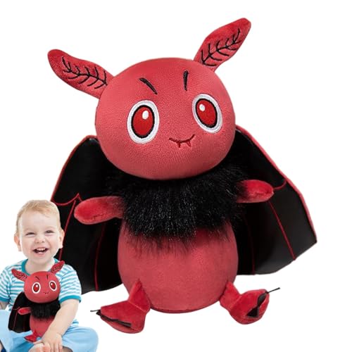 Gefülltes Mottenspielzeug - Mottenplüschtier, weiche Mottenfigur, Gothic Mottenplüschtier | Süße Kinderpuppe, Motten-Kuschelfreund, Cartoon-Mottenplüsch, weiche Stofftierpuppe für Zuhause, Schlafzimme von Generic