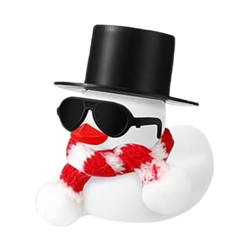 Gelbe Quietschende Ente aus Gummi für Weihnachten – Auto-Armaturenbrett-Enten-Dekorationen mit Sonnenbrille, Schal, Hüte, schwimmende und quietschende Gummienten Gelbe Quietschende Ente aus Gummi für Weihnachten – Auto-Armaturenbrett-Enten-Dekorationen mit Sonnenbrille, Schal, Hüte, schwimmende und quietschende Gummienten von Generic
