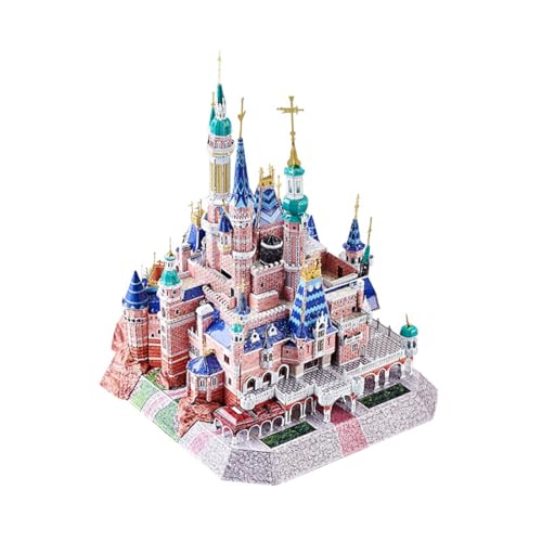 Generic 3D Metall Puzzle Modellbausatz Erwachsene, DIY 3D Puzzle Metall Schloss, Metall 3D Puzzle Model Kit Desktop Spielzeug Geschenke - 298 Teile von Generic