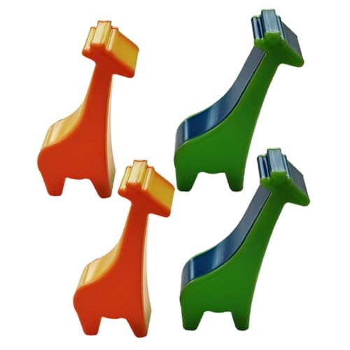 Generic 4 Stück Hirsch Quietscher Musikinstrument Kinderspielzeug Giraffenförmiger Shaker Spielzeug Musikalischer Shaker Tierform Percussion Spielzeug Giraffenförmiges von Generic