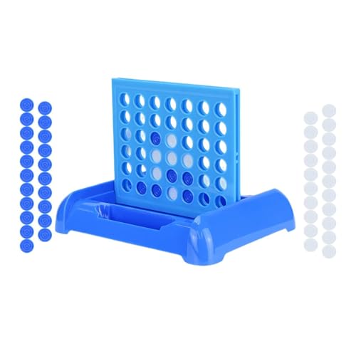 Generic 4 in Einer Reihe Brettspiel Familienbrettspiel Montessori Lernspielzeug Reisespiel Line up 4 Spiel für Kinder, Blau von Generic