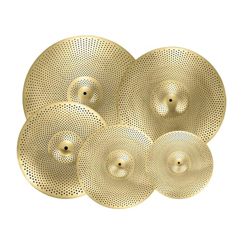 5pcs Low Volumen Cymbals Pack Ruhige Becken Übung Legierung, Gelb 5pcs Low Volumen Cymbals Pack Ruhige Becken Übung Legierung, Gelb von Generic