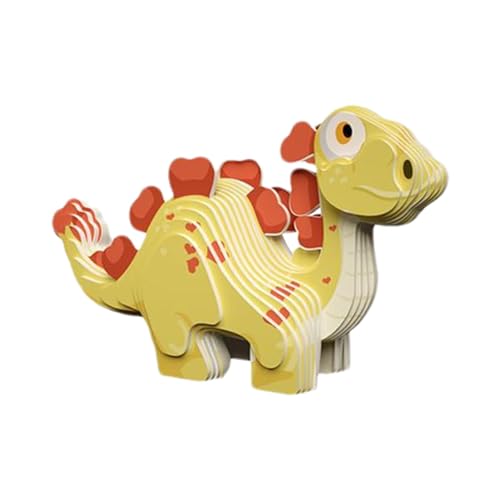 Dinosaurier-Puzzle, 3D-Dinosaurier-Puzzle - 3D-Dinosaurier-Papierpuzzlespielzeug,Dinosaurier-Bausteine, 3D-Tierpuzzle für das Lernen im Vorschulalter, frühpädagogisches Training der von Generic