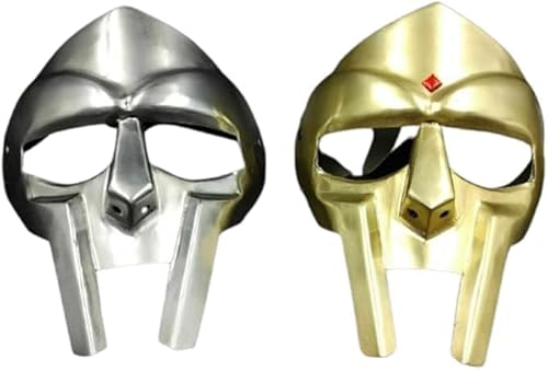 Generic Gladiator-Maske, mittelalterliches Gesicht, Doom, Stahl-Rüstung, Helm, Wahnsinnsschurke, Messing, römisch, Medium, transparent von Generic