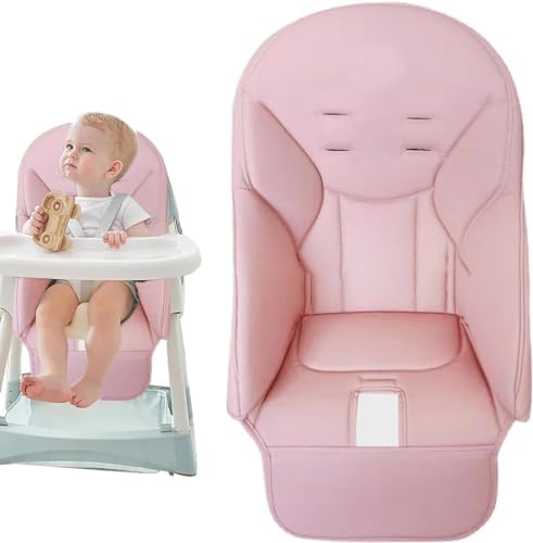 Géneric Hochstuhlbezug für Peg Perego, Sitzkissen aus PU-Leder für Hochstuhl, universeller Ersatzbezug für Peg Perego, Baby-Hochstuhlkissen (Pink) von Géneric