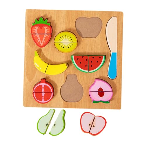 Generic Holzschneidepuzzle für Kinder Im Vorschulalter, Küche, Rollenspiel, Spielzeug, Holzklammer, Kleinkindpuzzle, Geschenk Zum Selbermachen, Frucht von Generic