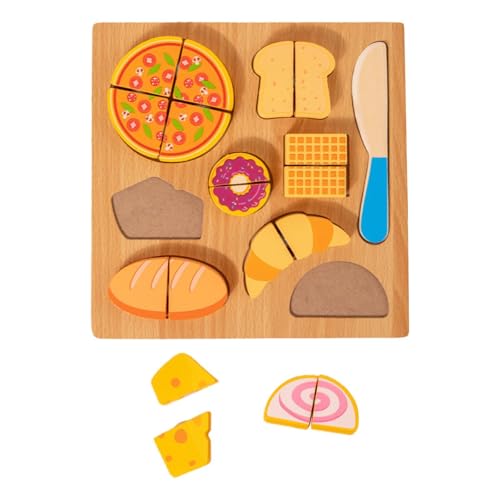 Generic Holzschneidepuzzle für Kinder Im Vorschulalter, Küche, Rollenspiel, Spielzeug, Holzklammer, Kleinkindpuzzle, Geschenk Zum Selbermachen, Nachtisch von Generic